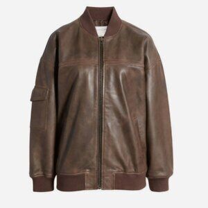 Leather Bomber Jacket